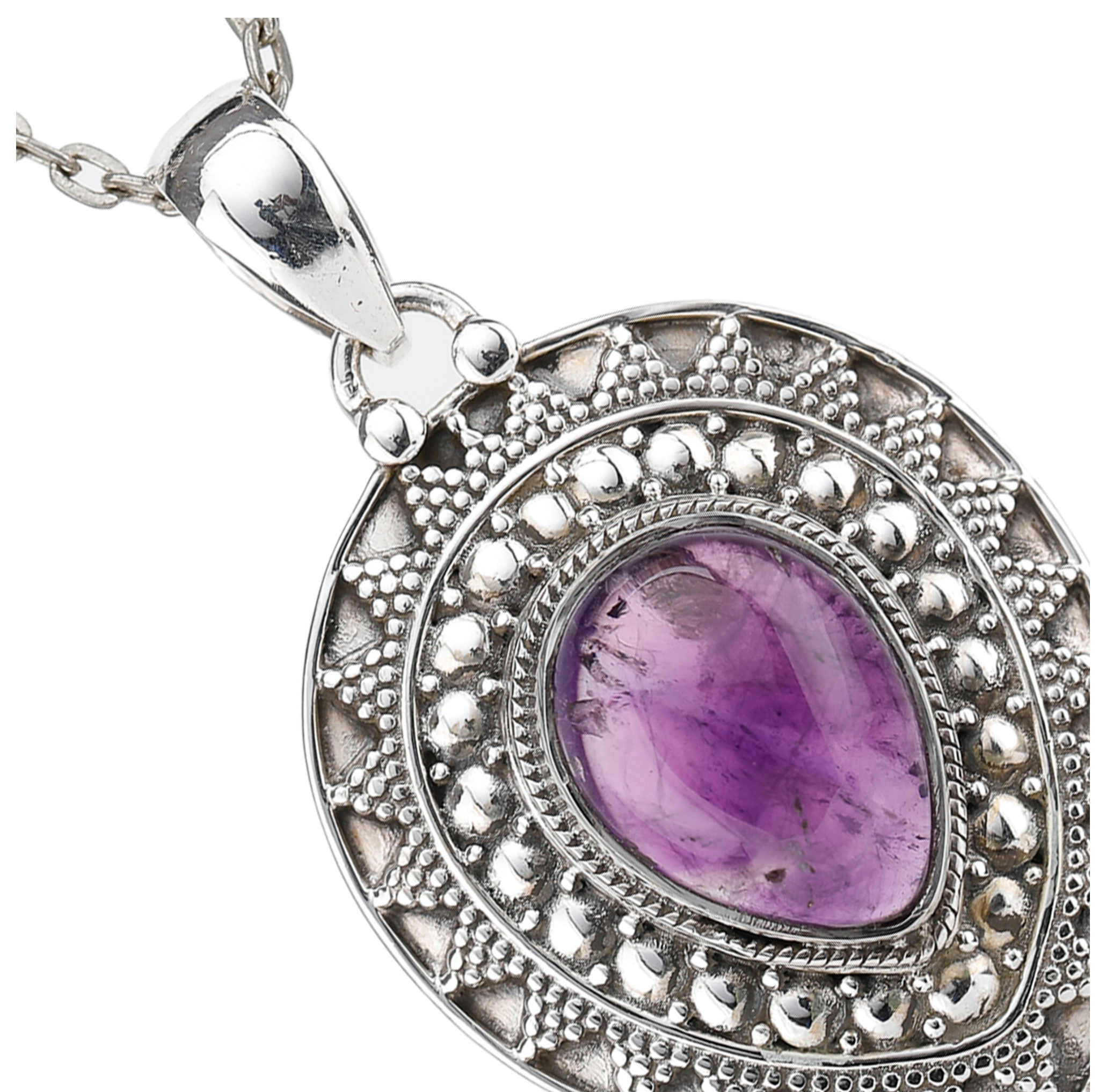 Amethyst Pendant Jewelry by Exotic India Art